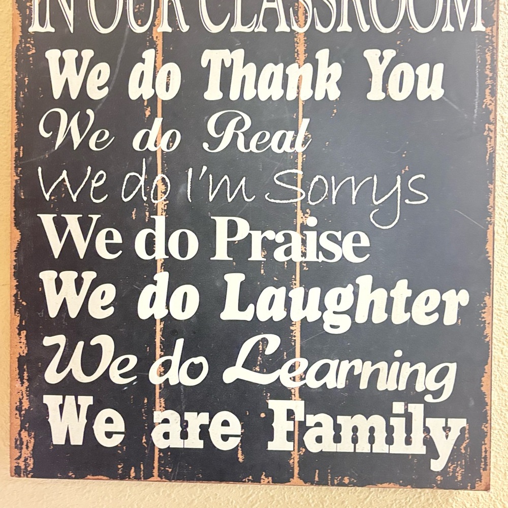 Black and White Classroom Wall Sign - Picture 4 of 4